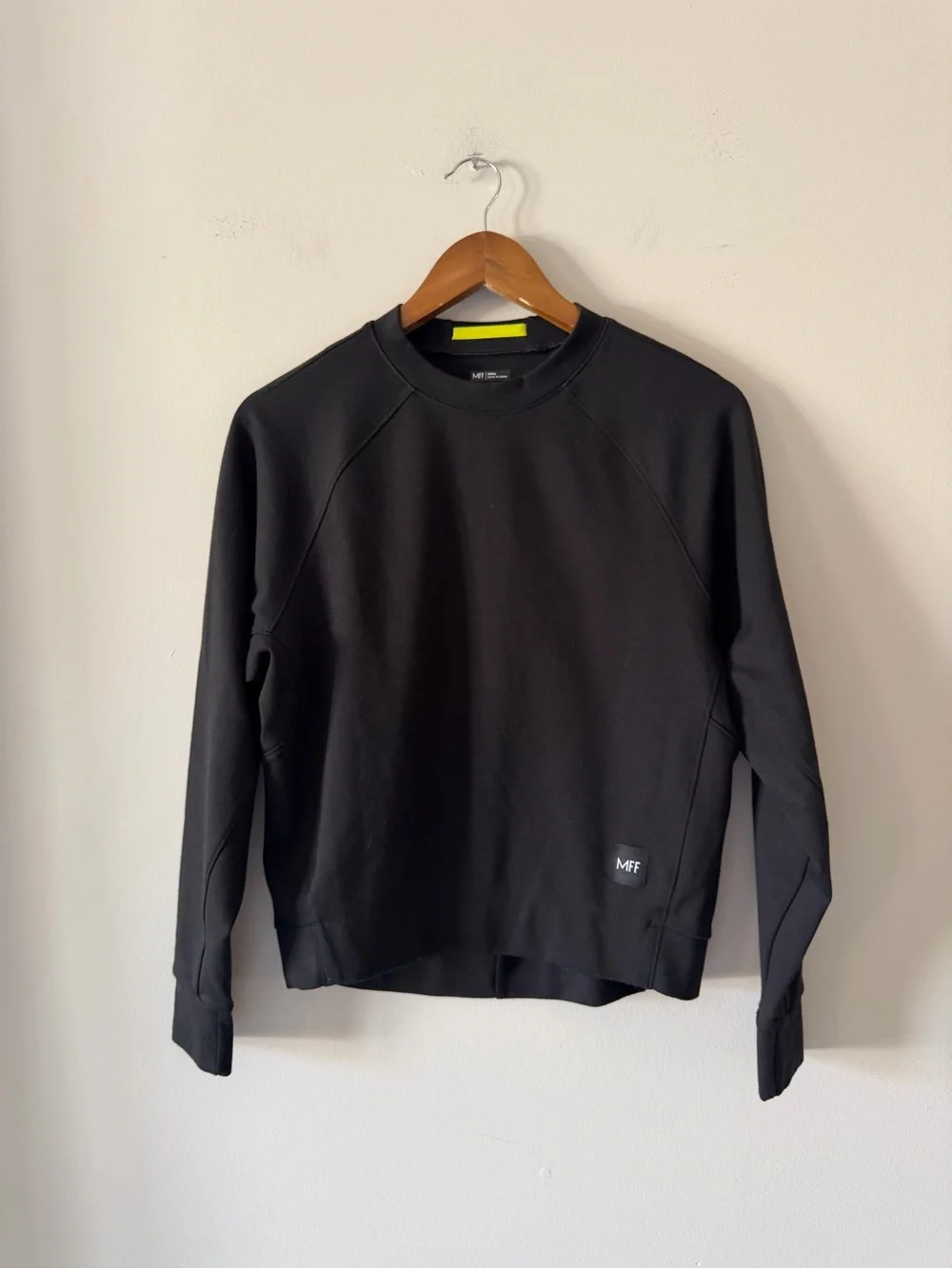 MFF Machines for Freedom Black Crewneck Cropped Sweatshirt Size Small
